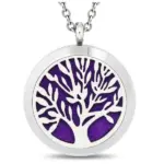 Tree Petals Locket, Aromatherapy Diffuser Necklace